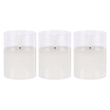 Load image into Gallery viewer, Rogue Glass Triflame Candle 3pcs Set Clear 8x8x10cm