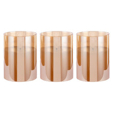 Load image into Gallery viewer, Rogue Glass Triflame Candle 3pcs Set Amber 8x8x10cm