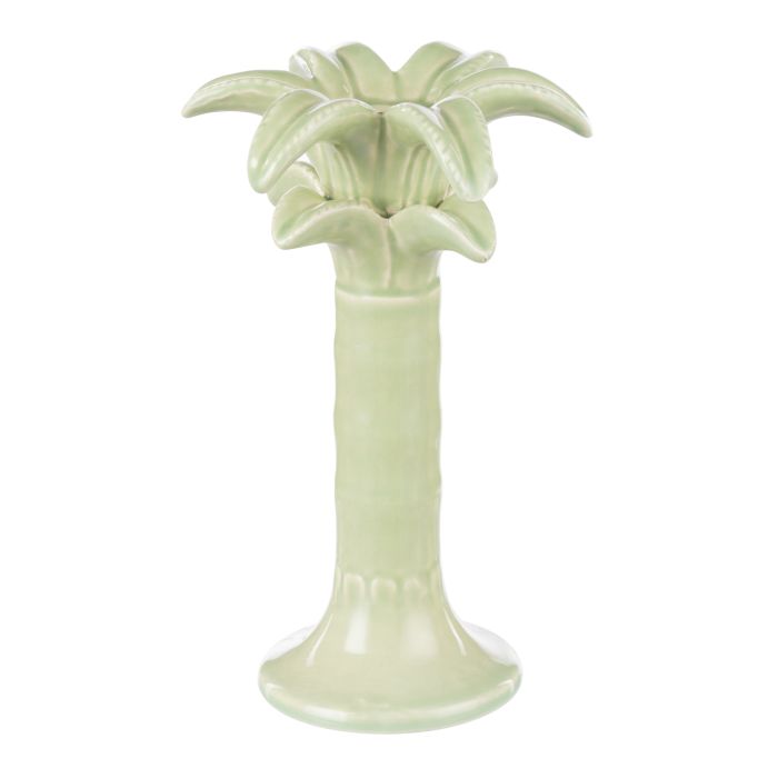 Emporium Neri Palm Candle Holder Green 11.5x11.5x18.5cm