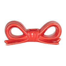 Load image into Gallery viewer, Emporium Saylor Bow Candle Holder Red 14.5x8x5.3cm