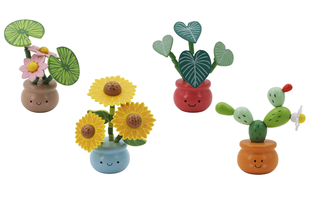 Wooden Plant Press Toy 13cm (1pc)