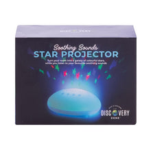 Load image into Gallery viewer, Discovery Zone Soothing Sounds Star Projector White 12.4x9x5cm