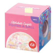 Load image into Gallery viewer, IsGift Alphabetti Confetti Squish-A-Ball Assorted 7cm