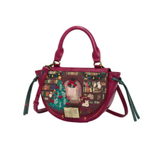 Load image into Gallery viewer, Vendula Christmas Library Winged Top Handle Bag