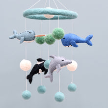Load image into Gallery viewer, Tara Treasures - Nursery Cot Mobile - Ocean Marine Mammals