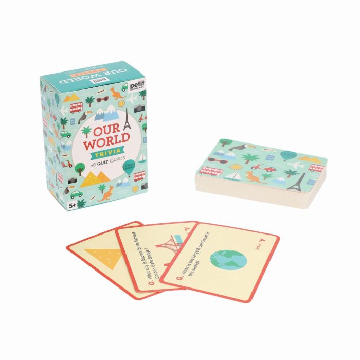 Petit Collage Trivia Card - Our World Multi-Coloured 9x5x13cm