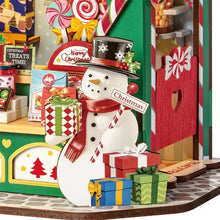 Load image into Gallery viewer, Robotime Christmas Candy Stand DIY 3D Wooden Puzzle - DS043 | with LED Lights & Music Box