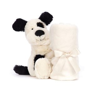 Jellycat Soother Bashful Black & Cream Puppy 34cm