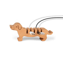 Load image into Gallery viewer, Kikkerland Doggy Cable Organiser Natural 12.5x2.5x6.5cm