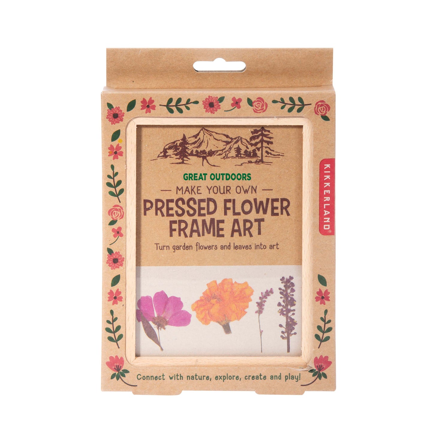 Kikkerland Great Outdoors - Flower Press Frame Natural 19.6x14x13.1cm