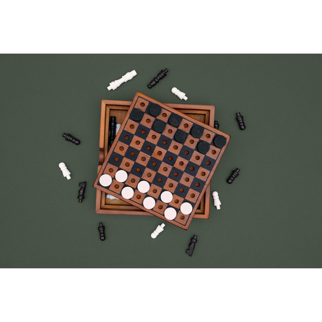 Luckies Iron & Glory - Chess & Checkers Multi-Coloured 14x3x14cm