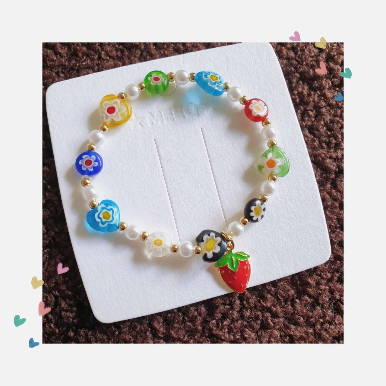 Luninana Bracelet - Strawberry Floral Bracelet LL004