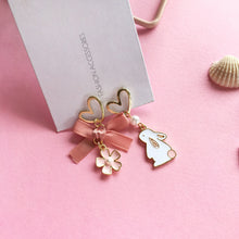 Load image into Gallery viewer, Luninana Earrings -  The Ribbon Sakura Rabbit Earrings YBY014