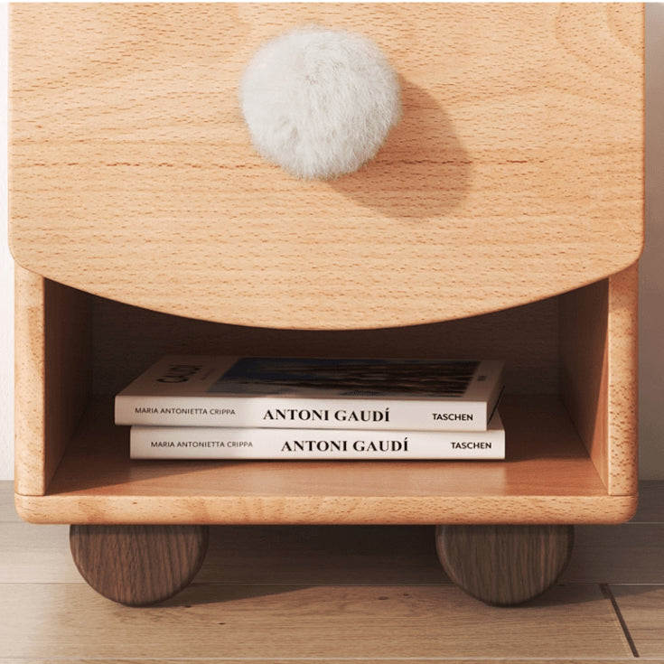 Aesthetik Kids - Wooden Bunny Tail Inspired Bed Side Table