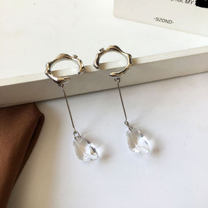 Luninana Clip-on Earrings - Mystical Crystal Long Earrings YBY017