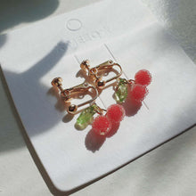 Load image into Gallery viewer, Luninana Clip-On Earrings - Cute Red Bubble Cherry LL003