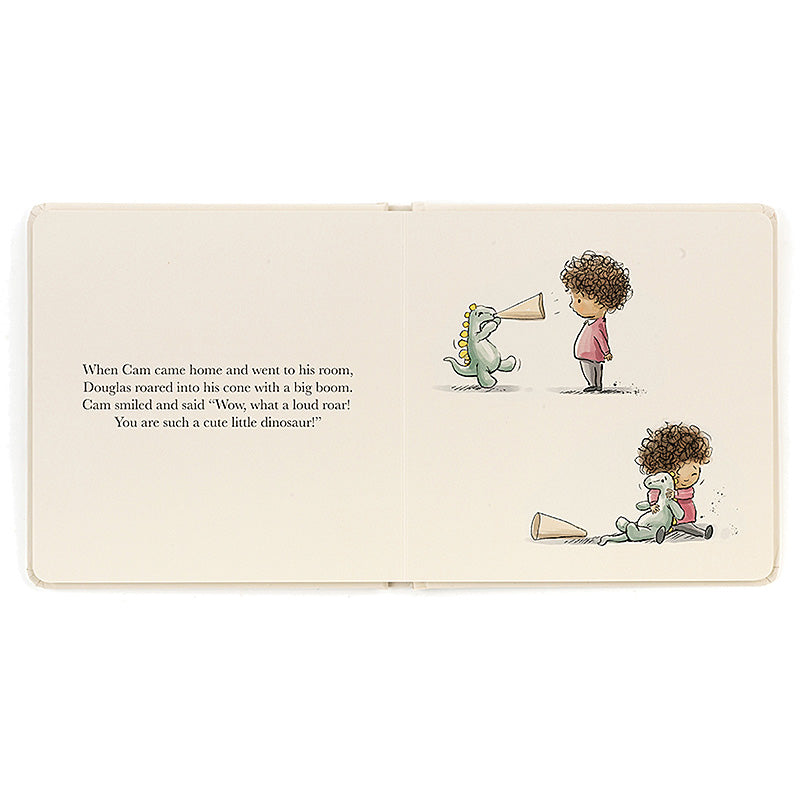 Jellycat Book The Not So Scary Dinosaur (Douglas the Dino) 19cm