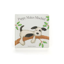 Load image into Gallery viewer, Jellycat Book Puppy Makes Mischief (Bashful Black & Cream Puppy) 19cm