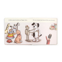 Load image into Gallery viewer, Jellycat Book The Scruffy Puppy (Bashful Black & Cream Puppy) 18cm