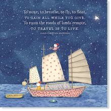 Load image into Gallery viewer, Affirmations - Twigseeds Inspirational Card - To travel is to live - K256