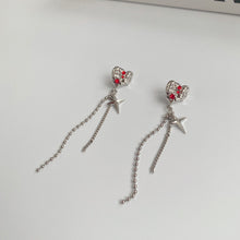Load image into Gallery viewer, Luninana Earrings -  Red Diamond Heart Earrings YBY039