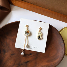 Load image into Gallery viewer, Luninana Earrings -  Lazy Coffee Cat Earrings YBY018