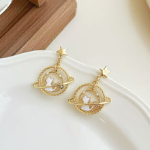 Load image into Gallery viewer, Luninana Earrings - Galaxy Kitten Earrings YBY063