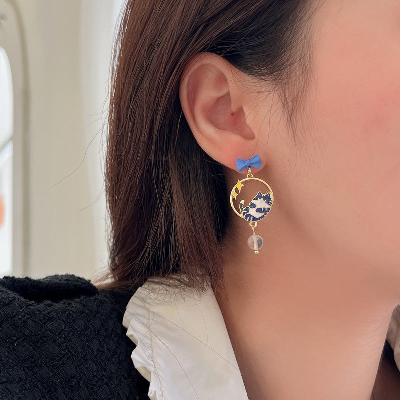 Luninana Earrings - Sleepy Kitten At Space YBY066