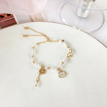 Load image into Gallery viewer, Luninana Bracelet - White Pearl Cat with Ribbon Bracelet YBY019