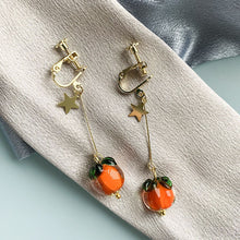 Load image into Gallery viewer, Luninana Clip-on Earrings - Persimmon Ruyi YX003