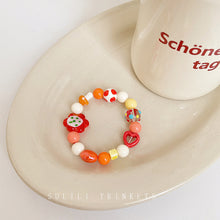 Load image into Gallery viewer, Luninana Bracelet - Vibrant Floral Red Bracelet BLB005