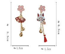 Load image into Gallery viewer, Luninana Earrings -  Cherry Blossom Fox Earrings YBY031