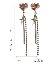 Load image into Gallery viewer, Luninana Earrings -  Red Diamond Heart Earrings YBY039