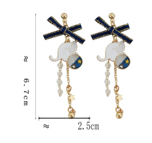 Load image into Gallery viewer, Luninana Earrings - Night Sky Cat Earrings YBY053