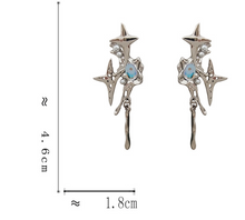 Load image into Gallery viewer, Luninana Earrings - Metal Stars with Gem Earrings YBY083