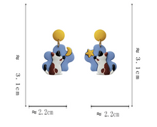 Load image into Gallery viewer, Luninana Clip-on Earrings - A Night With Calico Cat Earrings YBY089