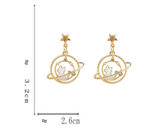 Load image into Gallery viewer, Luninana Earrings - Galaxy Kitten Earrings YBY063