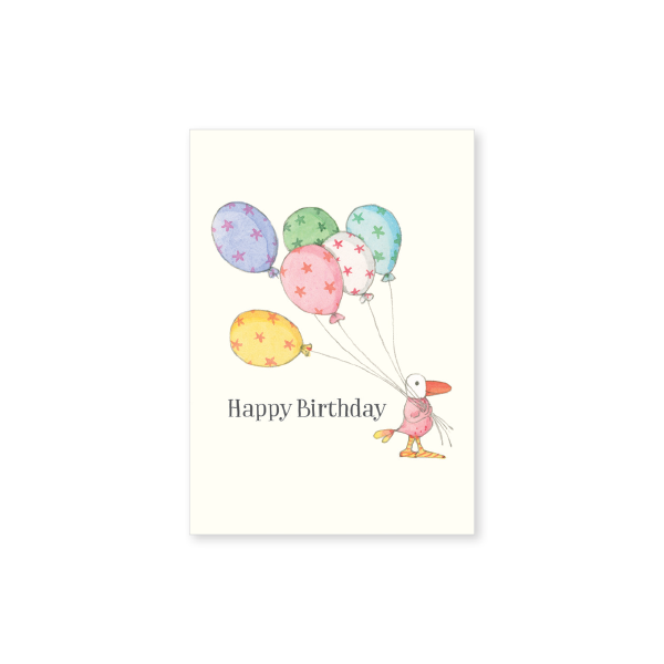 Affirmations - Twigseeds Mini Happy Birthday Card - Balloons - T344