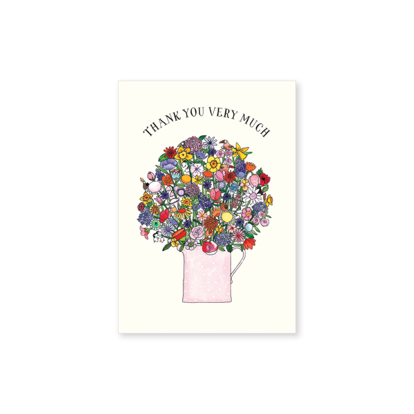 Affirmations - Twigseeds Mini Thank You Card - Bunch of flowers - T348