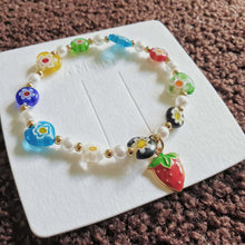 Load image into Gallery viewer, Luninana Bracelet - Strawberry Floral Bracelet LL004