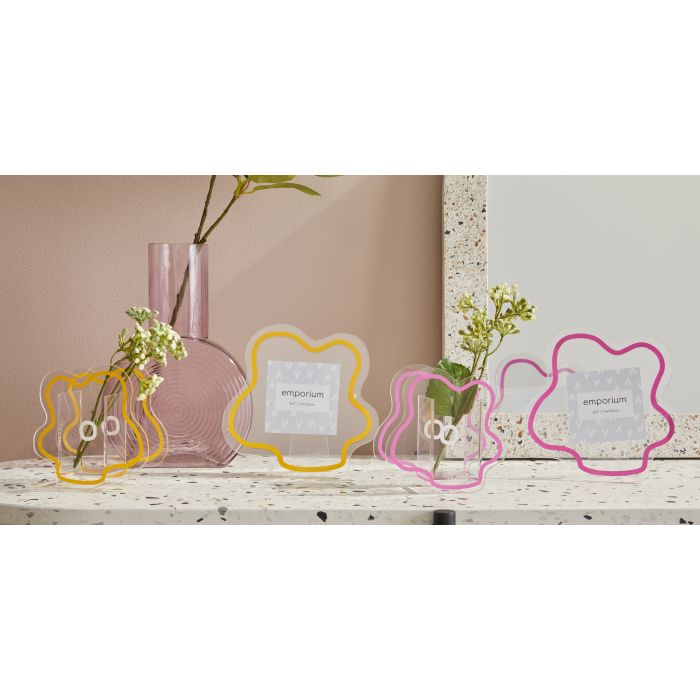 Emporium Florie Frame Pink/Clear 16x1.5x16cm