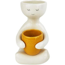 Load image into Gallery viewer, Urban Products Person Holding a Pot Planter Mustard 20cm