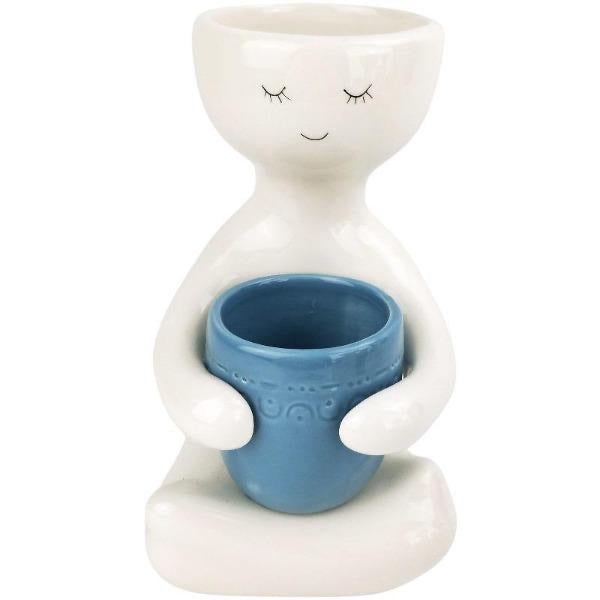 Urban Products Person Holding a Pot Planter Dusty Blue 20cm