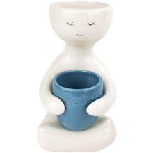 Load image into Gallery viewer, Urban Products Person Holding a Pot Planter Dusty Blue 20cm