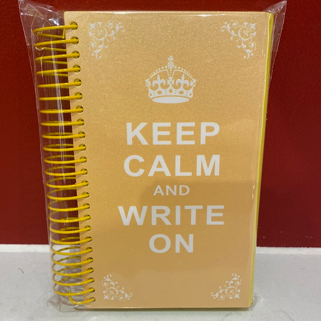 Keep Calm and Write On - Notebook - Yellow