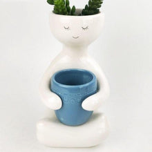 Load image into Gallery viewer, Urban Products Person Holding a Pot Planter Dusty Blue 20cm