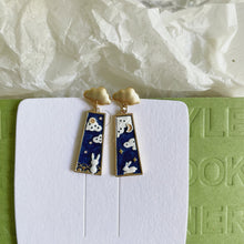 Load image into Gallery viewer, Luninana Earrings - Star Gazing Bunny Rectangle Earrings YBY054