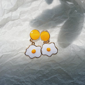 Luninana Clip-on Earrings -  Little Fried Egg Earrings LL019