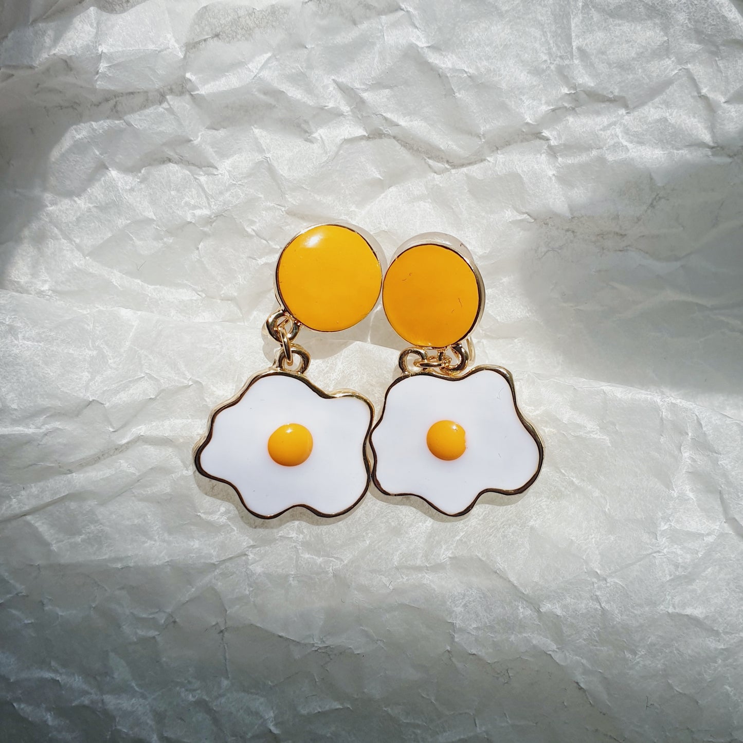 Luninana Clip-on Earrings - Little Fried Egg Earrings LL019
