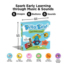 Load image into Gallery viewer, Ditty Bird Farm Animals Multi-Coloured 16x2x16cm
